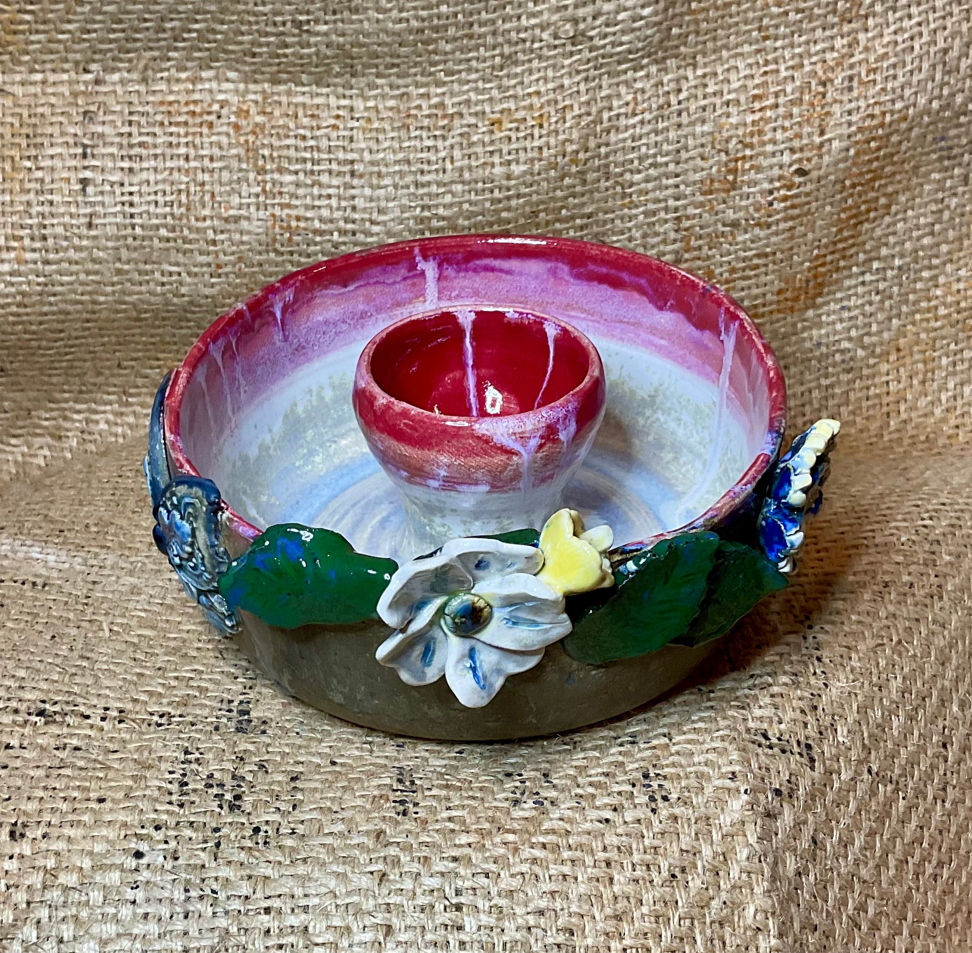 Pottery- tiki volcano bowl