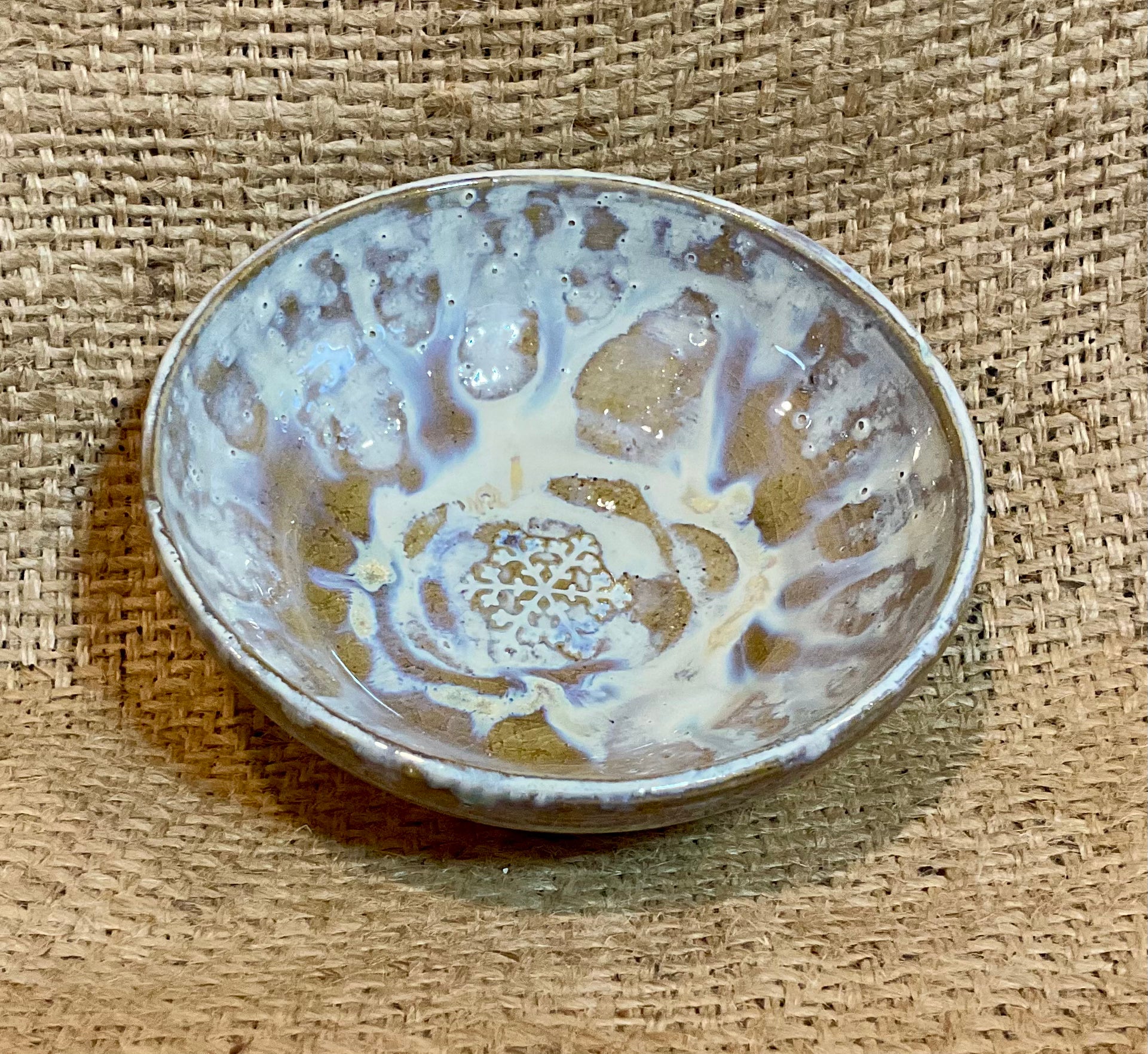Pottery- small snowflake bowl