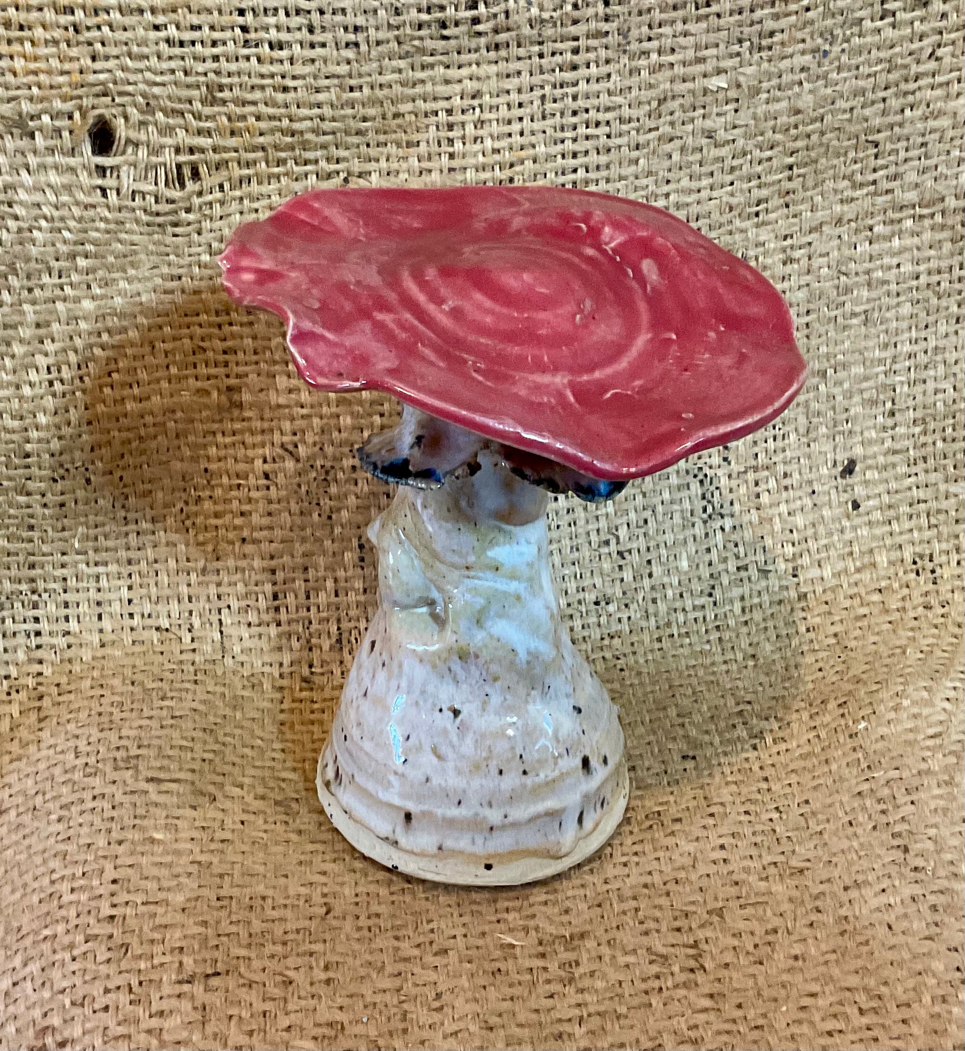 Pottery- red top mushroom