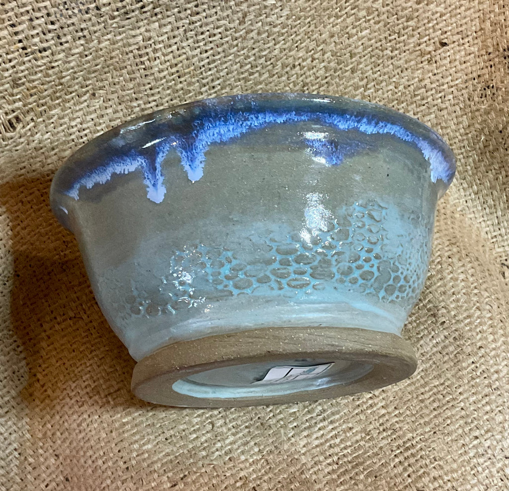 Pottery- medium blue and  seafoam bowl