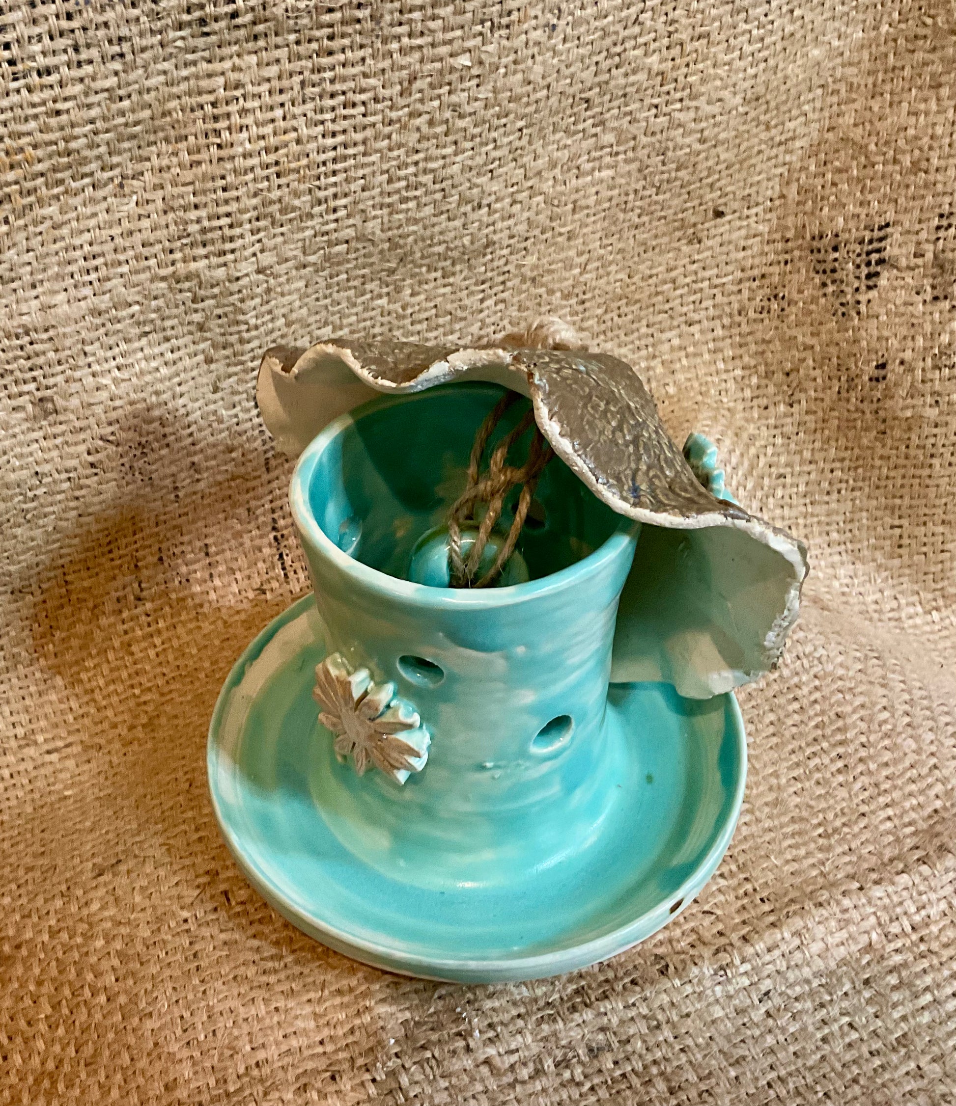 Pottery- bird feeder