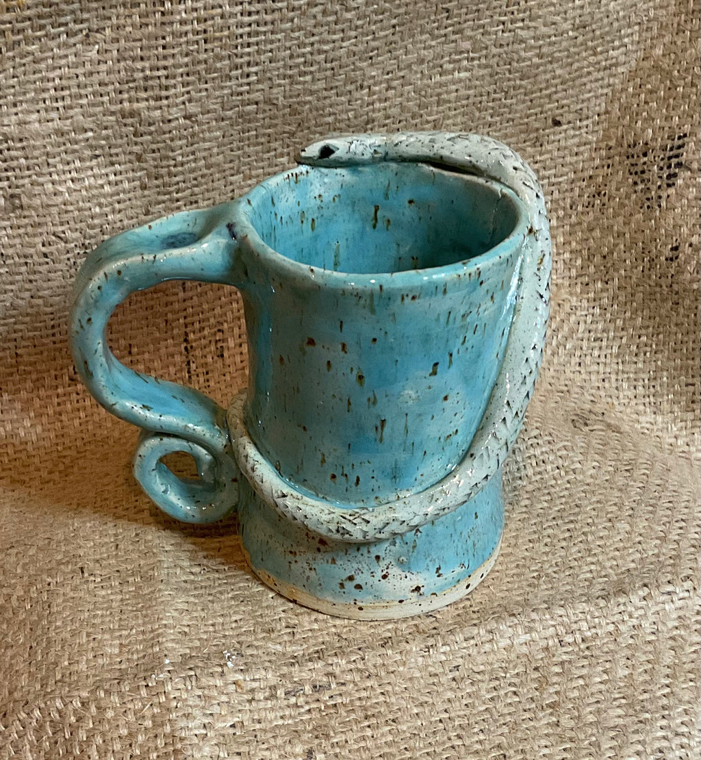 Pottery- left handed snake mug