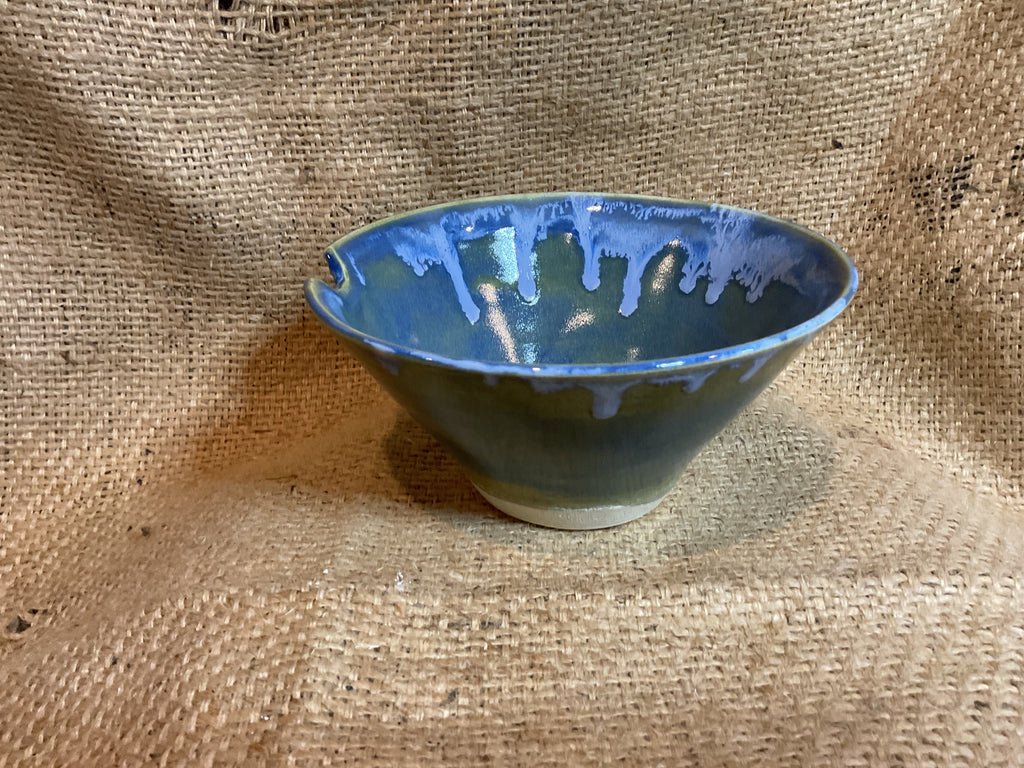 Pottery-blue ramen bowls (set of 2)