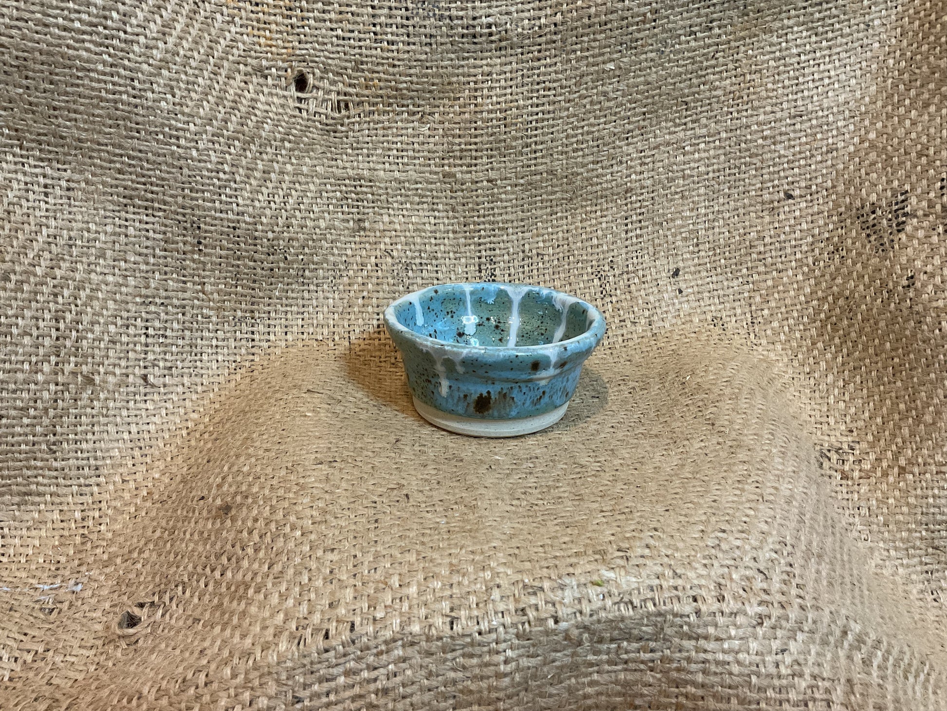 Small bowl speckled blue