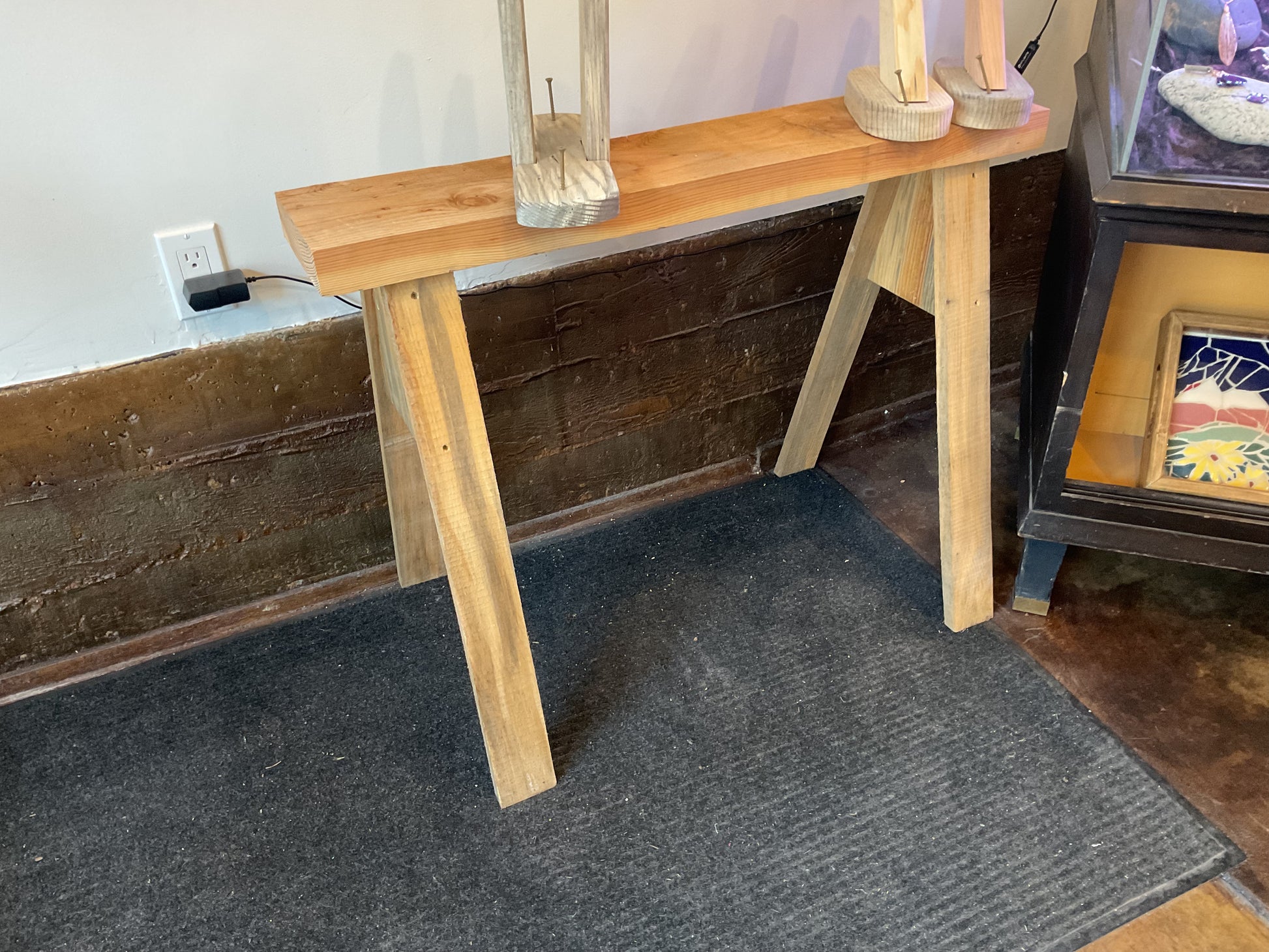 Simple wooden bench