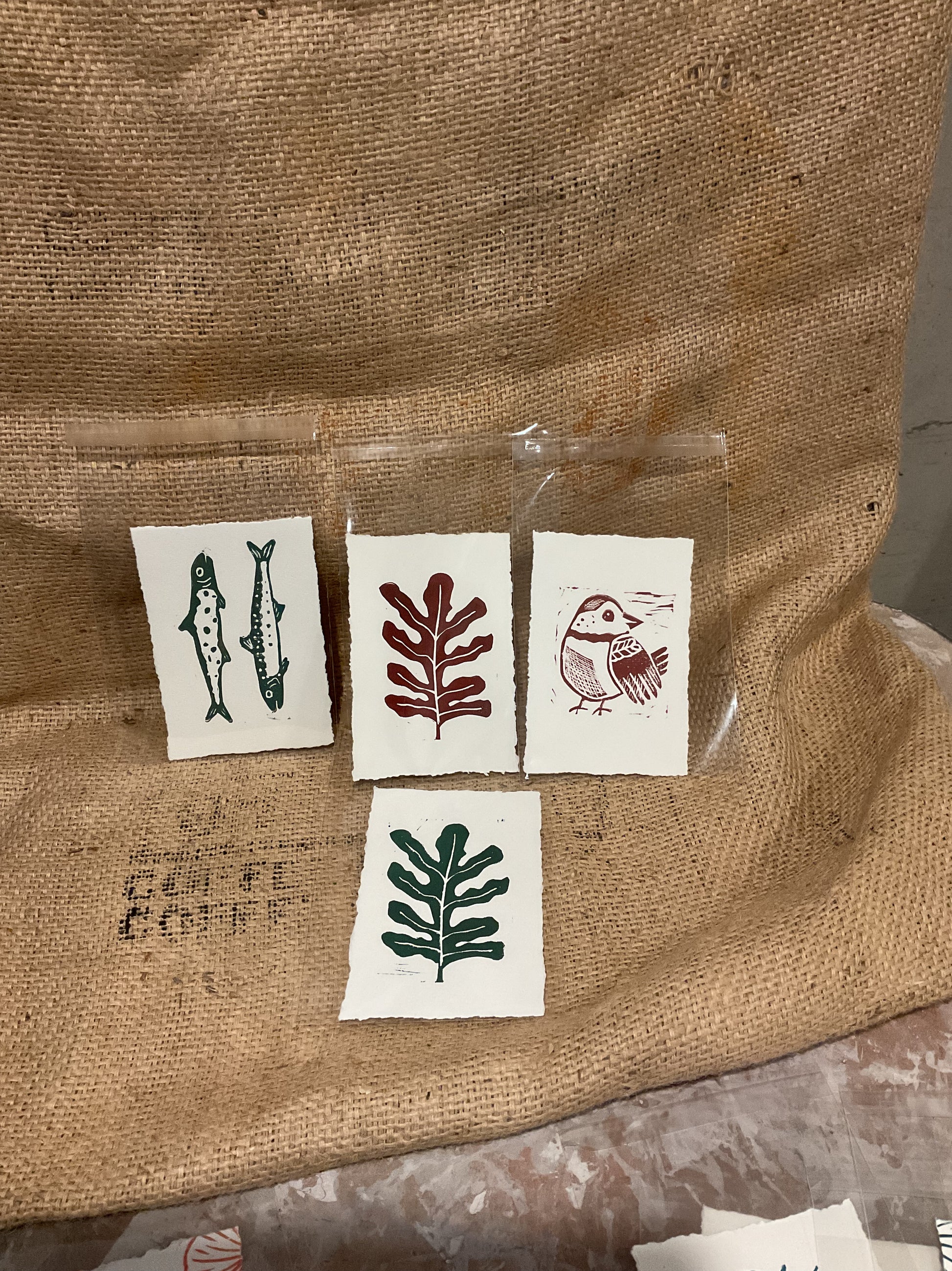 Seth’s unframed litho prints.