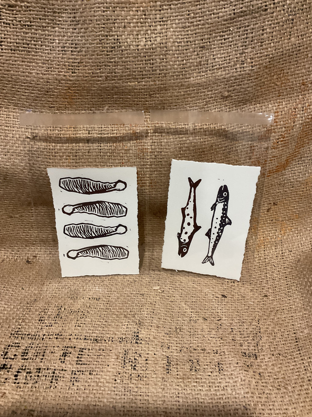 Seth’s unframed litho prints.